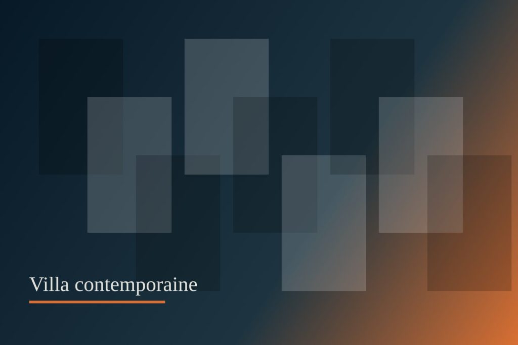 Villa contemporaine — espace de production